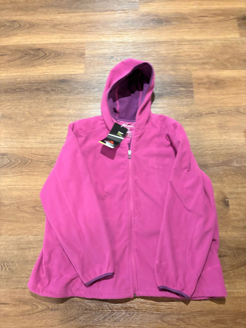 L.L. Bean Women's Fuchsia Full-Zip Hooded Fleece Jacket